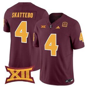 Mens Youths Cam Skattebo Stitched Maroon Red Vapor Jersey